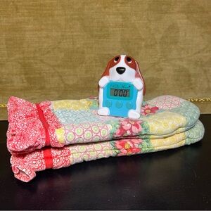 Pioneer Woman Digital Kitchen Timer Charlie Basset Hound Dog Magnet & Oven Mitts